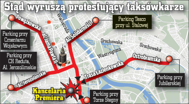Taksówkarze zablokują miasto