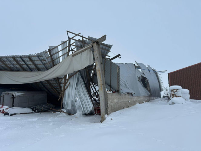 Dach hali magazynowej runął pod ciężarem śniegu. O krok od tragedii