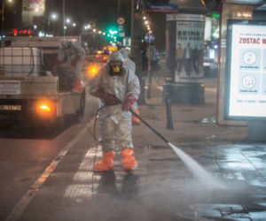 Tak dezynfekowano Warszawę wiosną 2020 roku