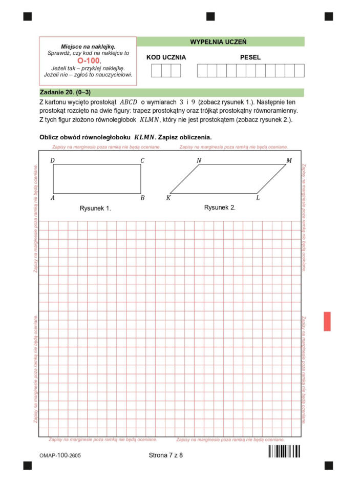 Egzamin ósmoklasisty z matematyki 2026 - Arkusze CKE