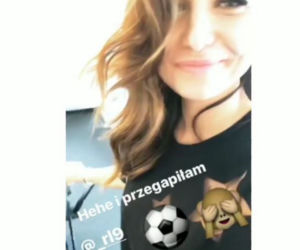Anna Lewandowska na meczu Bayernu