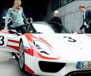 Maria Szarapowa i Mark Webber w Porsche 918 Spyder
