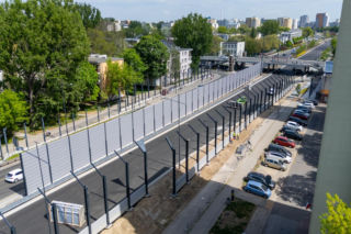 Ekrany akustyczne na Saskiej Kępie