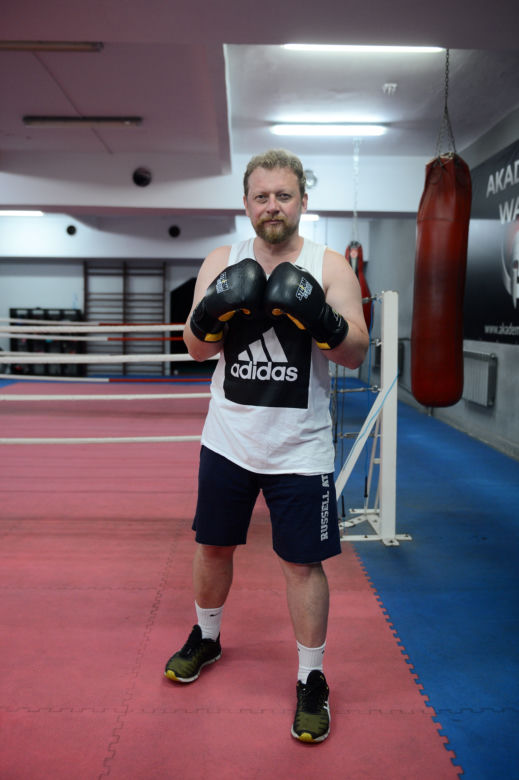 Minister Łukasz Szumowski, boks