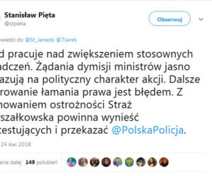 POSEŁ STANISŁAW PIĘTA O PROTESTUJĄCYCH: WYNIEŚĆ NIEPEŁNOSPRAWNYCH I ODDAĆ POLICJI.