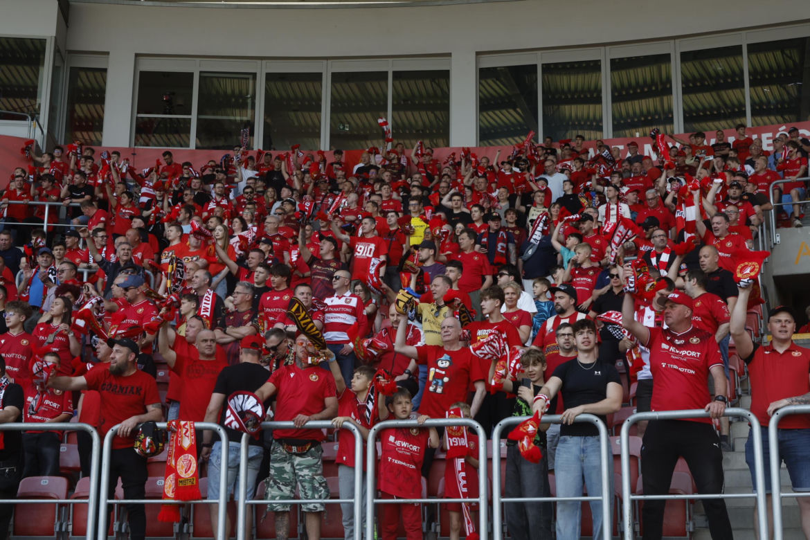 Kibice na meczu Widzew Łódź - Piast Gliwice