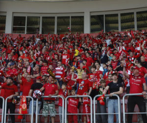 Kibice na meczu Widzew Łódź - Piast Gliwice