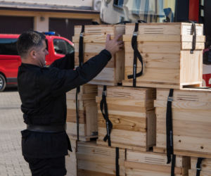 Akcja Tak dla pszczół podkarpackich strażaków i Banku Pszczelego