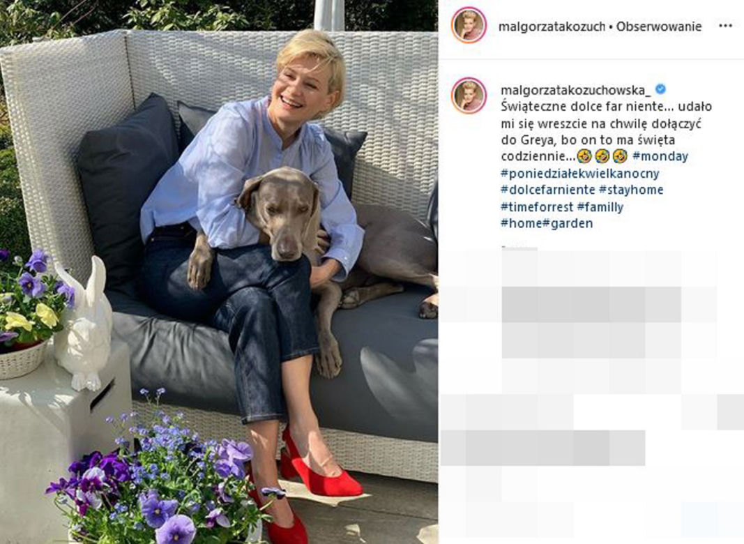 Małgorzata Kożuchowska chroni mamę przed wirusem