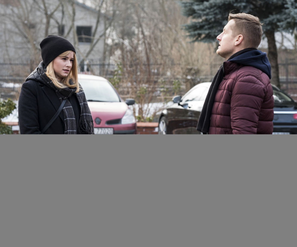 M jak miłość. Katia (Joanna Jarmołowicz), Paweł (Rafał Mroczek)