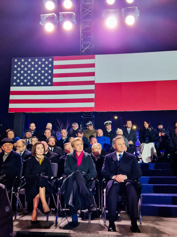 Wystąpienie Joe Bidena w Arkadach Kubickiego w Warszawie