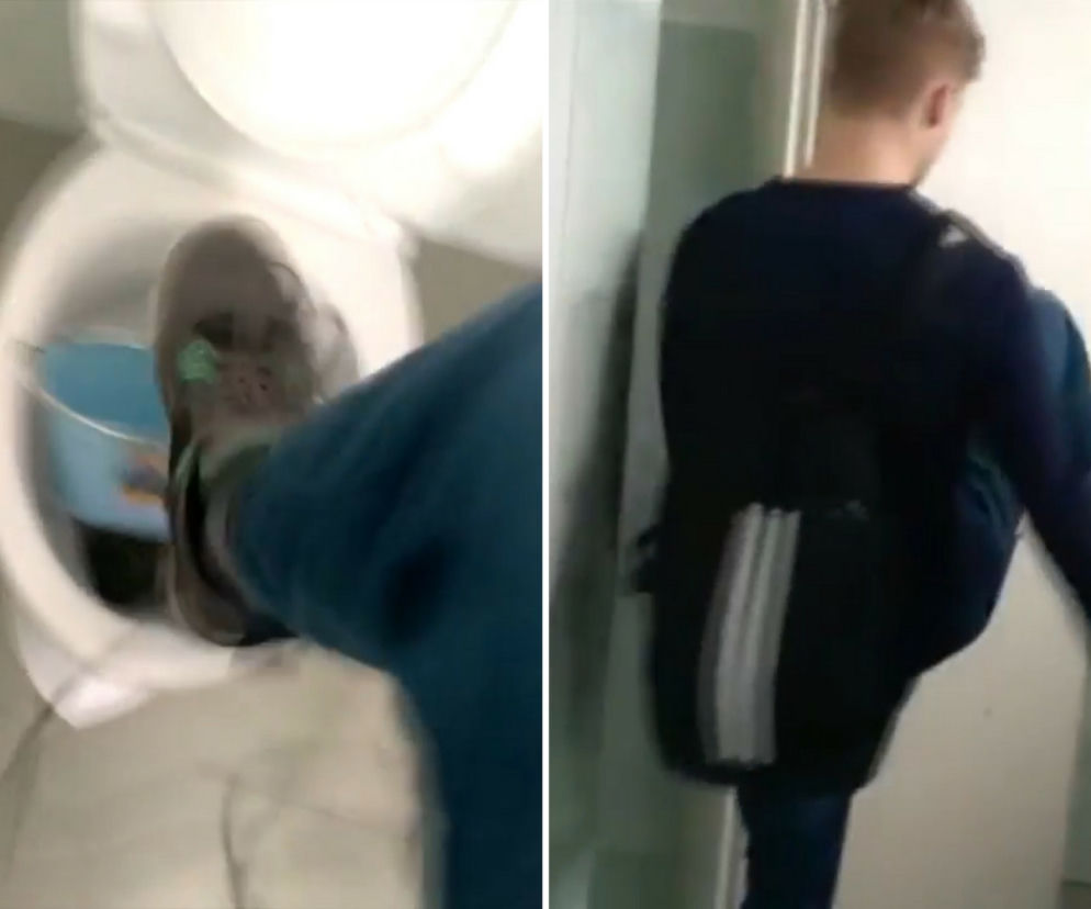 Zniszczyli szkolną toaletę, a swoim „wyczynem” pochwalili się w sieci