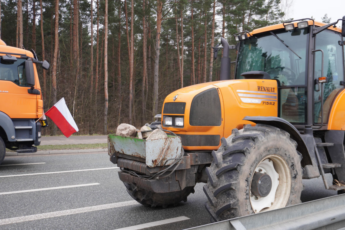 Protest rolników wokół Białegostoku - 20 marca 2024