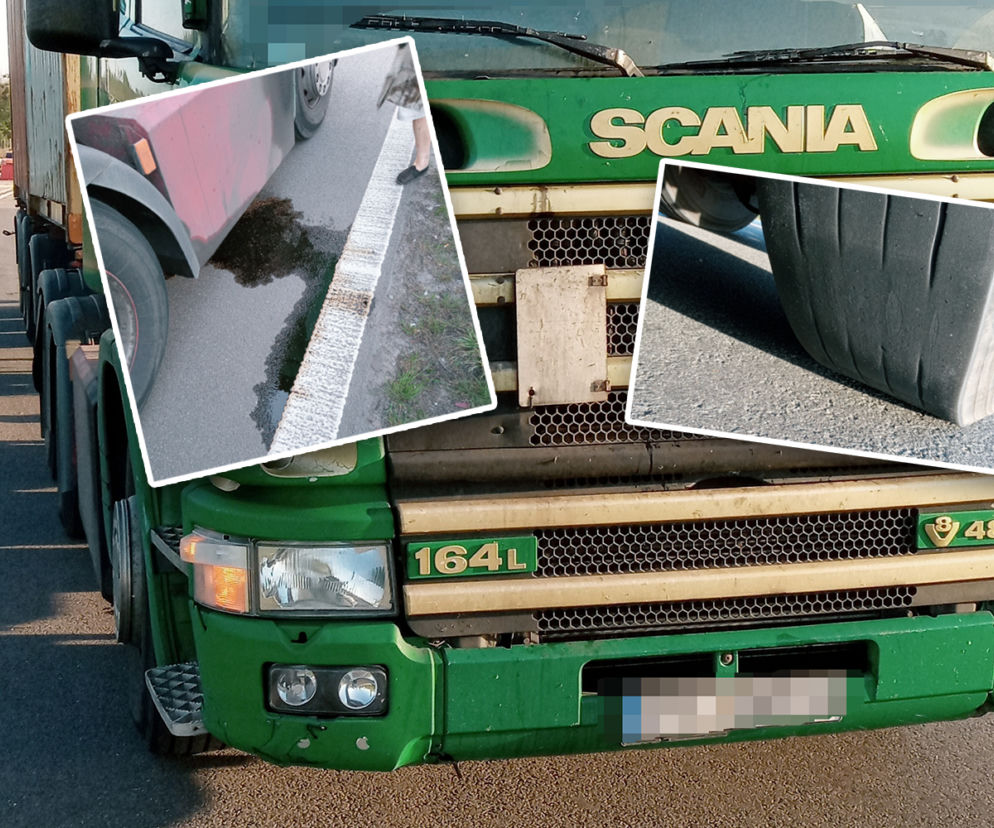 Ciężarówka w fatalnym stanie zatrzymana przez ITD
