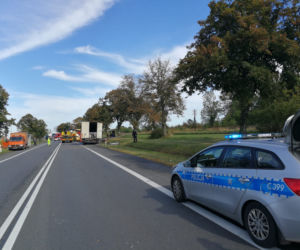 Tragiczny wypadek w Ostaszewie. Nagły manewr i straszna śmierć kierowcy