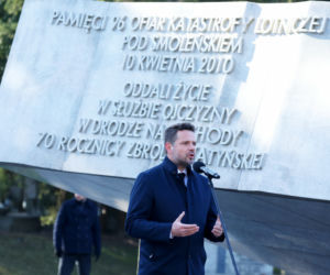 Trzaskowski na obchodach 12. rocznicy katastrofy smoleńskiej