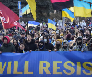 Demonstracje w Kijowie przeciw wojnie 