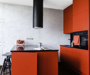 Loft w kolorach betonu i cegły
