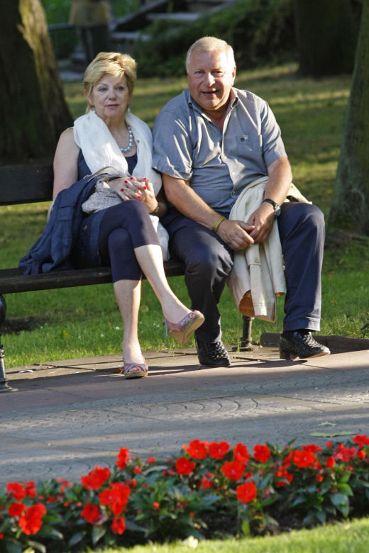 Jerzy Stuhr z żoną Barbarą