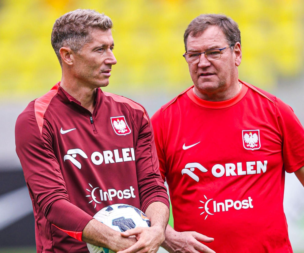 Robert Lewandowski z piłką i trener Jan Urban. O planach na Ligę Narodów przeczytasz na SE Supersport.