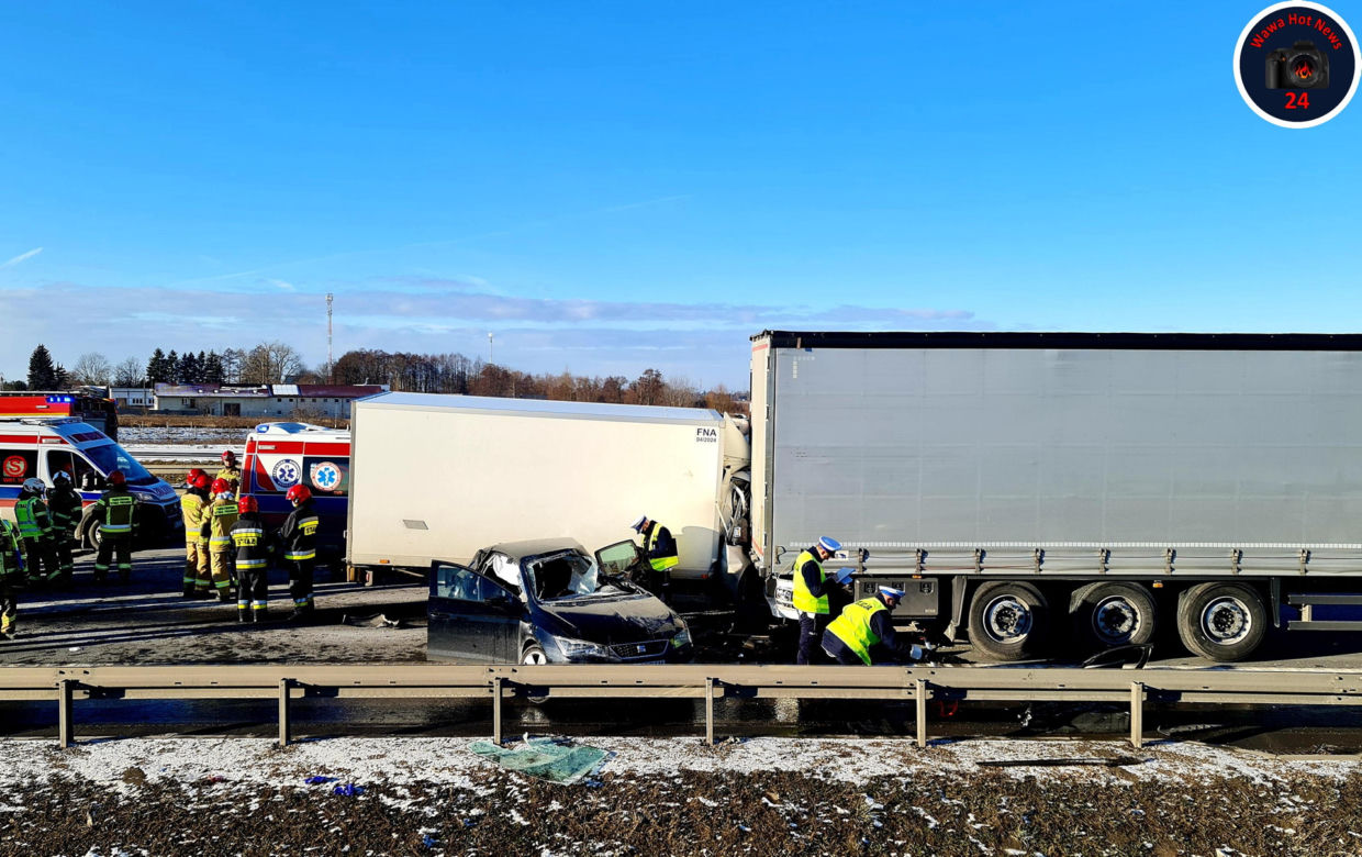 Poważny wypadek na trasie S8 pod Pruszkowem