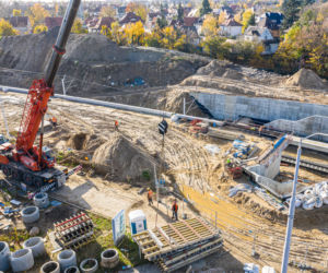 Budowa węzła Łękno - listopad 2020