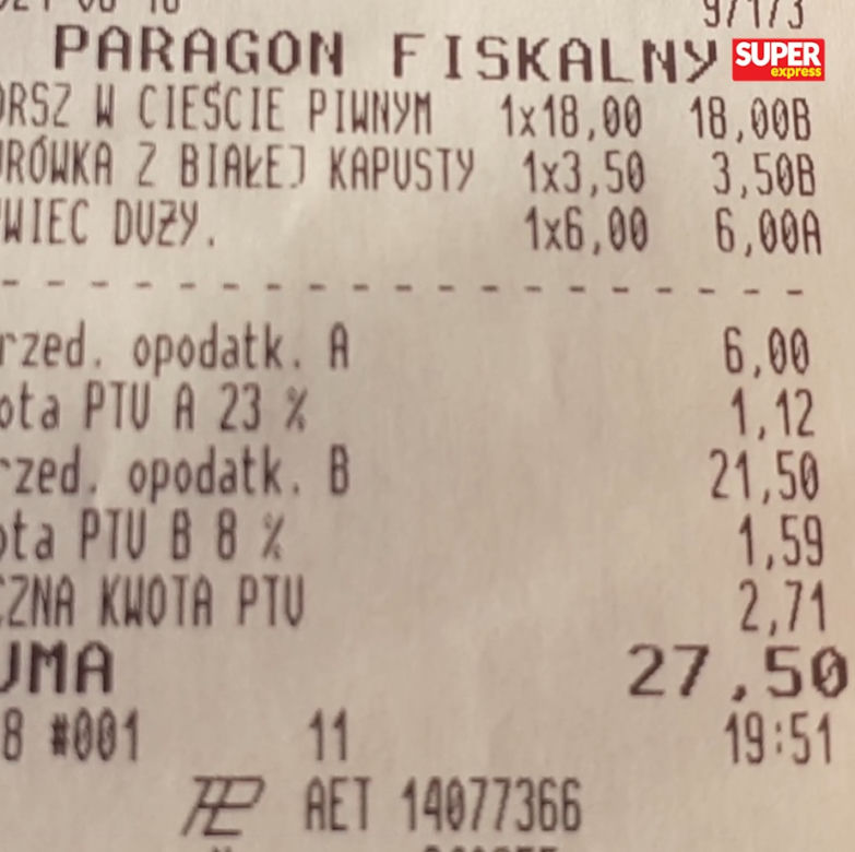 Paragony grozy. Dorsz za 200 zł w Ustroniu Morskim