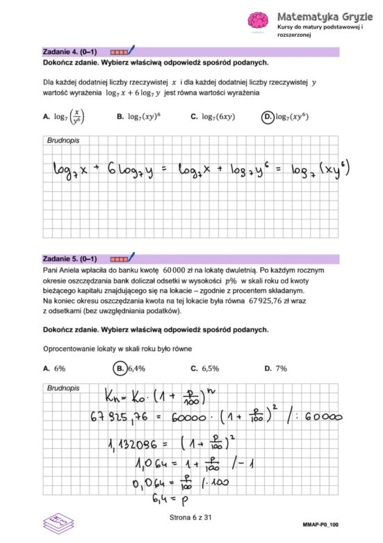 Matura próbna CKE matematyka 2024 - ODPOWIEDZI 