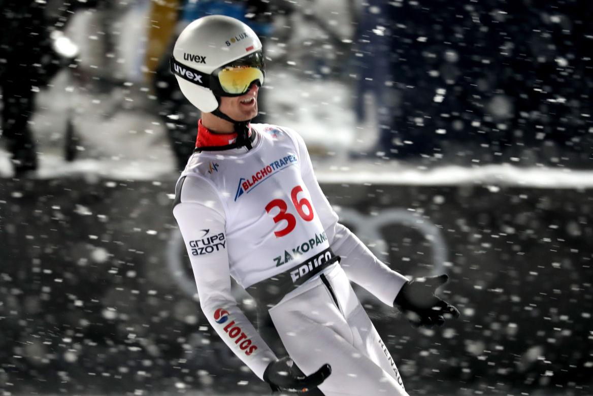 Skoki narciarskie w Zakopanem 13.02.2021. Andrzej Stękała na podium! 