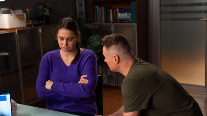 Na dobre i na złe odc. 987. Iga Kaczorowska (Anna Szymańczyk), Aleś (Paweł Małaszyński)