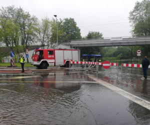 Powódź w Krakowie: Zalana ulica Półłanki 24.05.2019