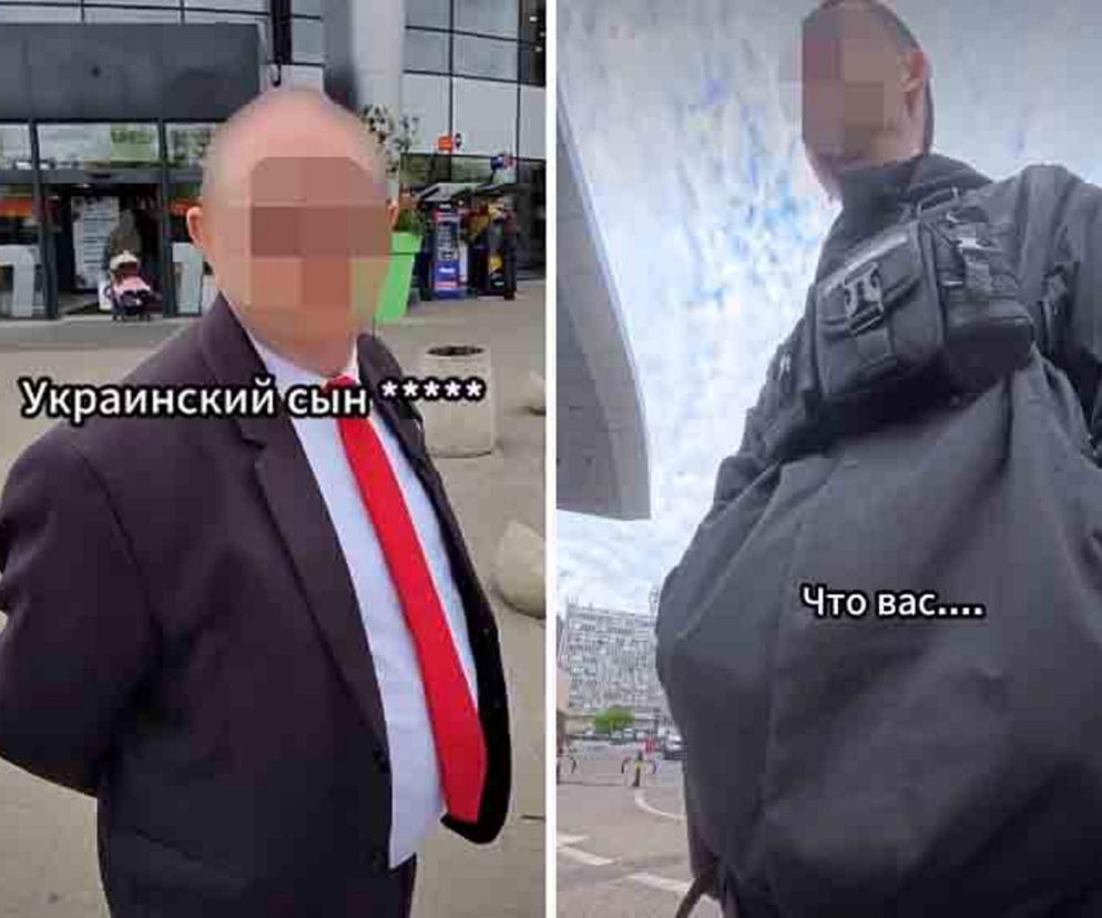 Agresywny ochroniarz z Fortu Wola zaatakował Ukraińców. W sieci zawrzało po publikacji nagrania