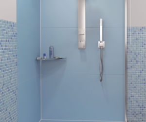 Designerski prysznic zlicowany z podłogą 