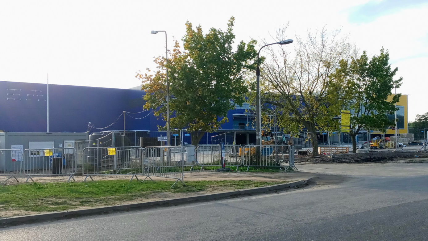 Budowa sklepu IKEA w Szczecinie - październik 2020