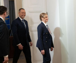 Marta Nawrocka uroczystym spotkaniu z harcerzami