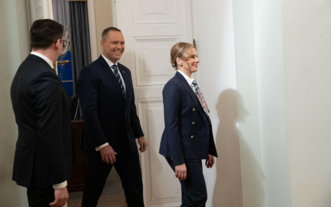 Marta Nawrocka uroczystym spotkaniu z harcerzami