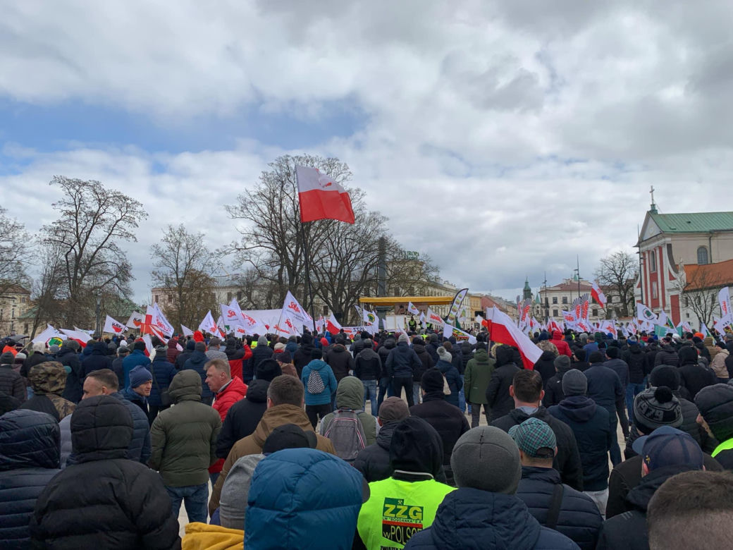 Protest górników w Lublinie