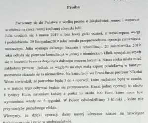 GKS Wikielec pomaga w leczeniu Julki za granicą