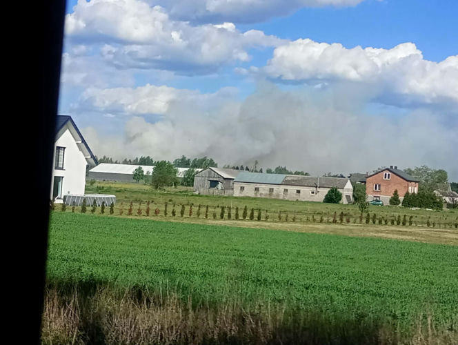 Pożar w powiecie wołomińskim