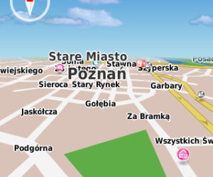 Mapa do nawigacji GPS na iPhone