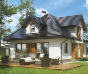 Projekt M195  Domy z ryzalitem. TOP 5 projektów gotowych Muratora