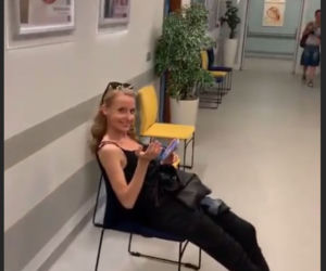 M jak miłość po wakacjach 2019. Nina (Agnieszka Judycka) na planie