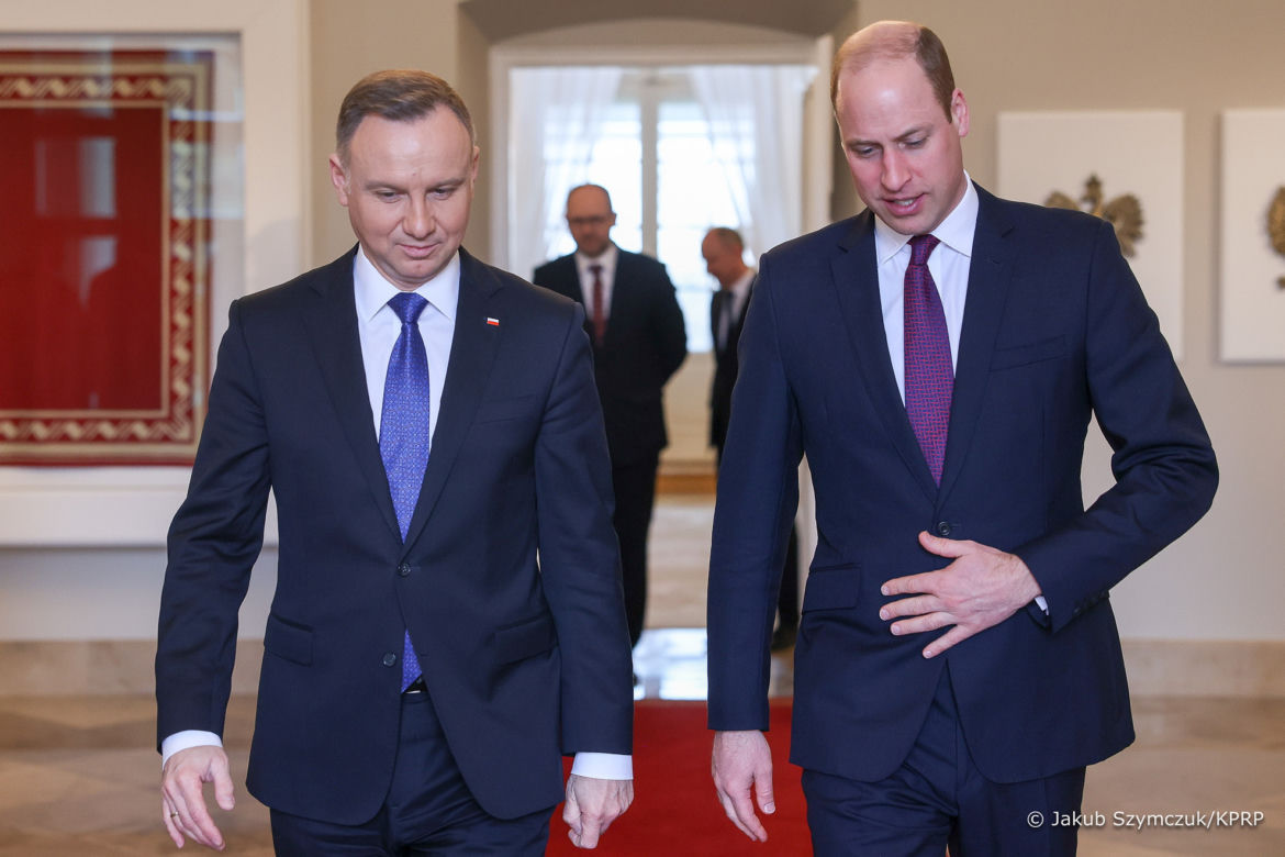 Książę William spotkał się z prezydentem Andrzejem Dudą. Rozmawiali o wojnie w Ukrainie