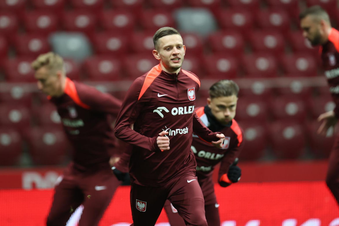 Eliminacje ME 2024. Trening reprezentacji Polski na PGE Narodowym przed meczem barażowym z Estonią