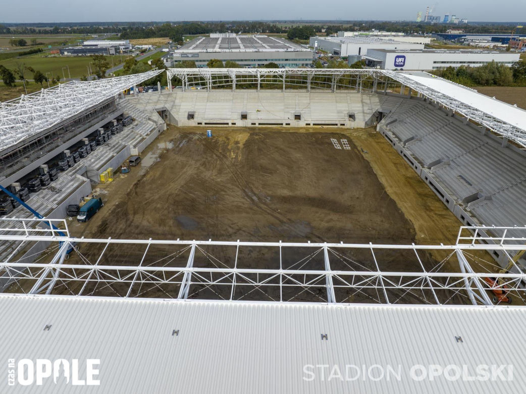 Stadion Opolski w budowie. Najnowsze zdjęcia