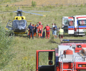 Helikopter wpadł do Wisły pod Zakroczymiem