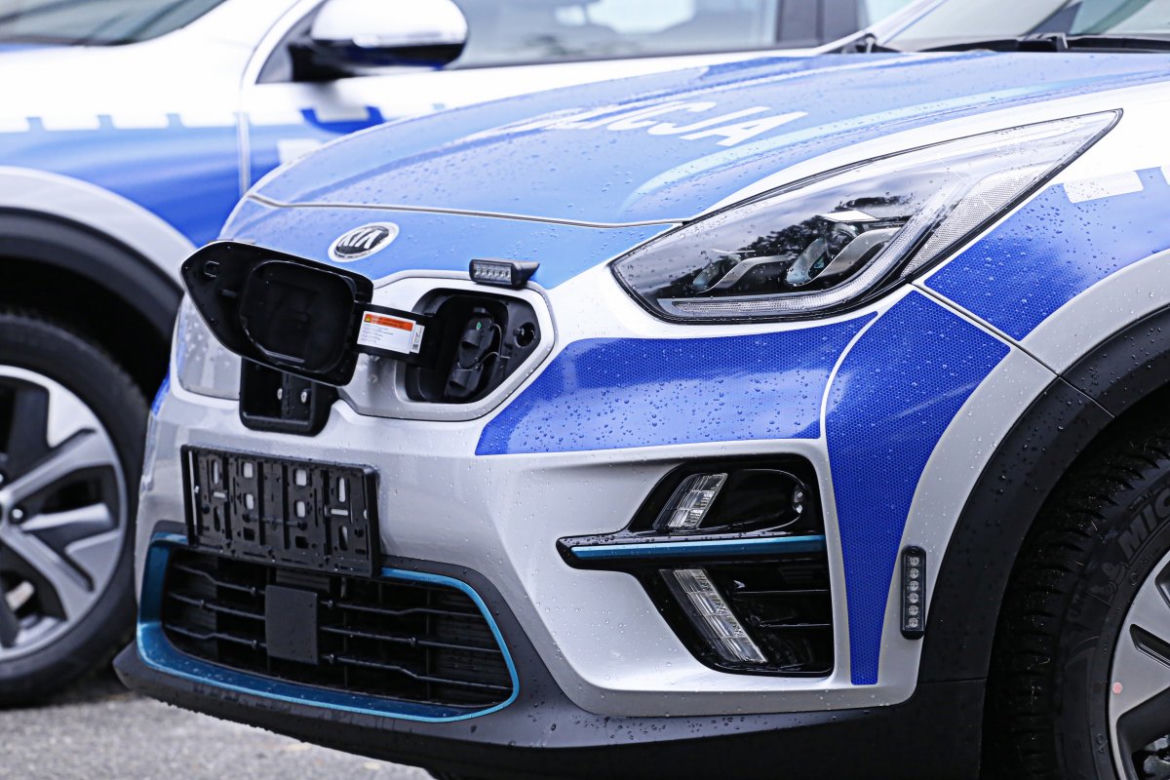 Policyjne Kia e-Niro to pierwsze elektryczne radiowozy w Lublinie