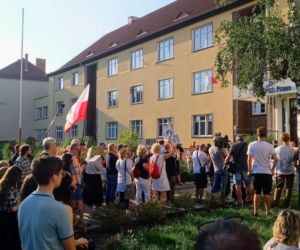 Protest w Szczecinie po przegłosowaniu ustawy Lex TVN