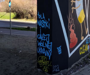 Polak i Ukrainiec wspólnie sprzątają świat. Nowy antywojenny mural w Szczecinie