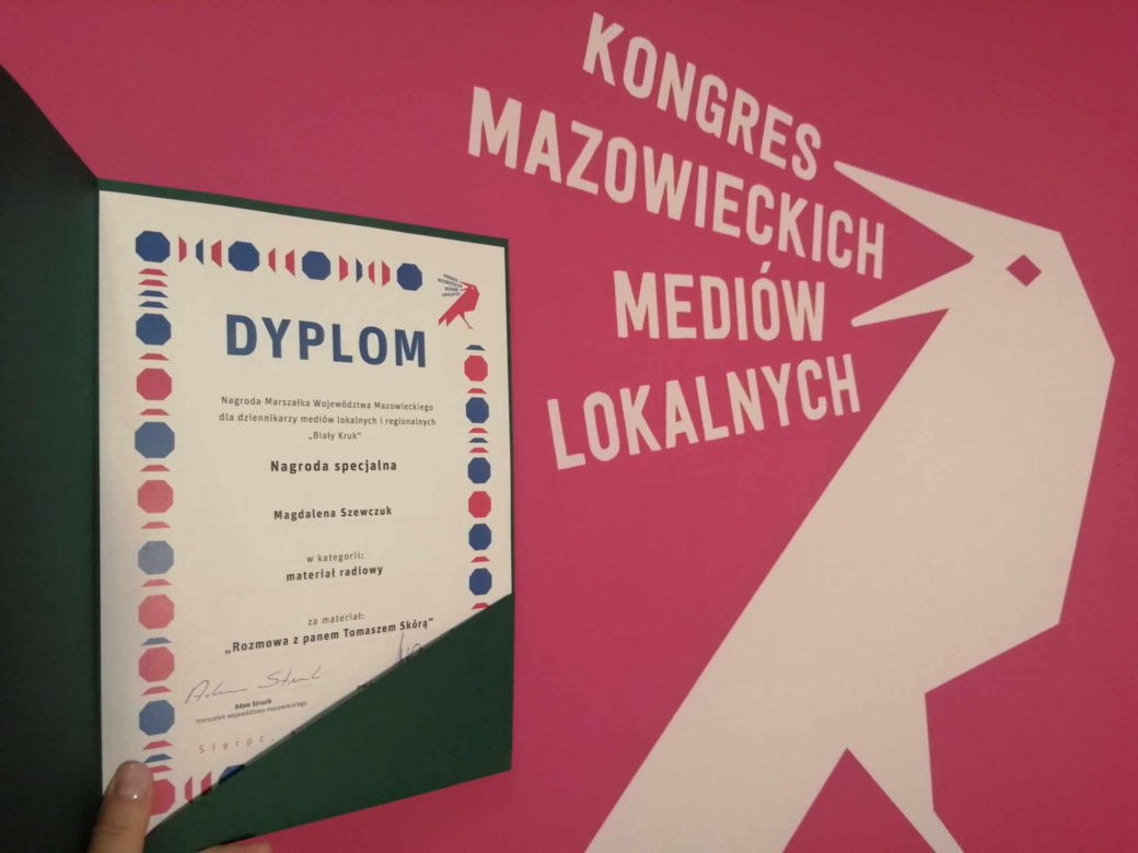 Nasza reporterka z nagrodą marszałka. Magdalena Szewczuk wyróżniona w konkursie „Biały Kruk”